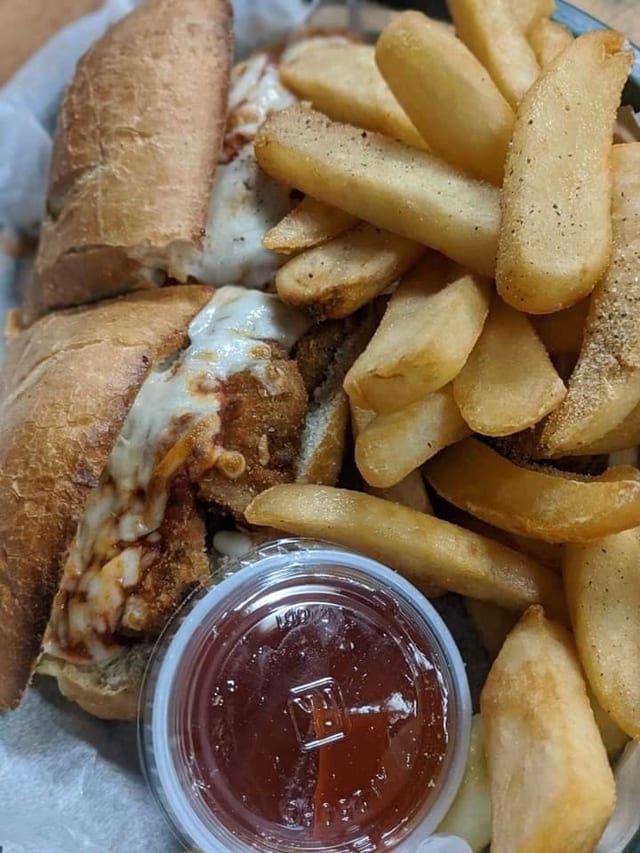 Chicken Parm Hot Sub.