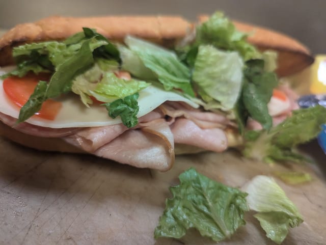Ham & Cheese Hot Sub.