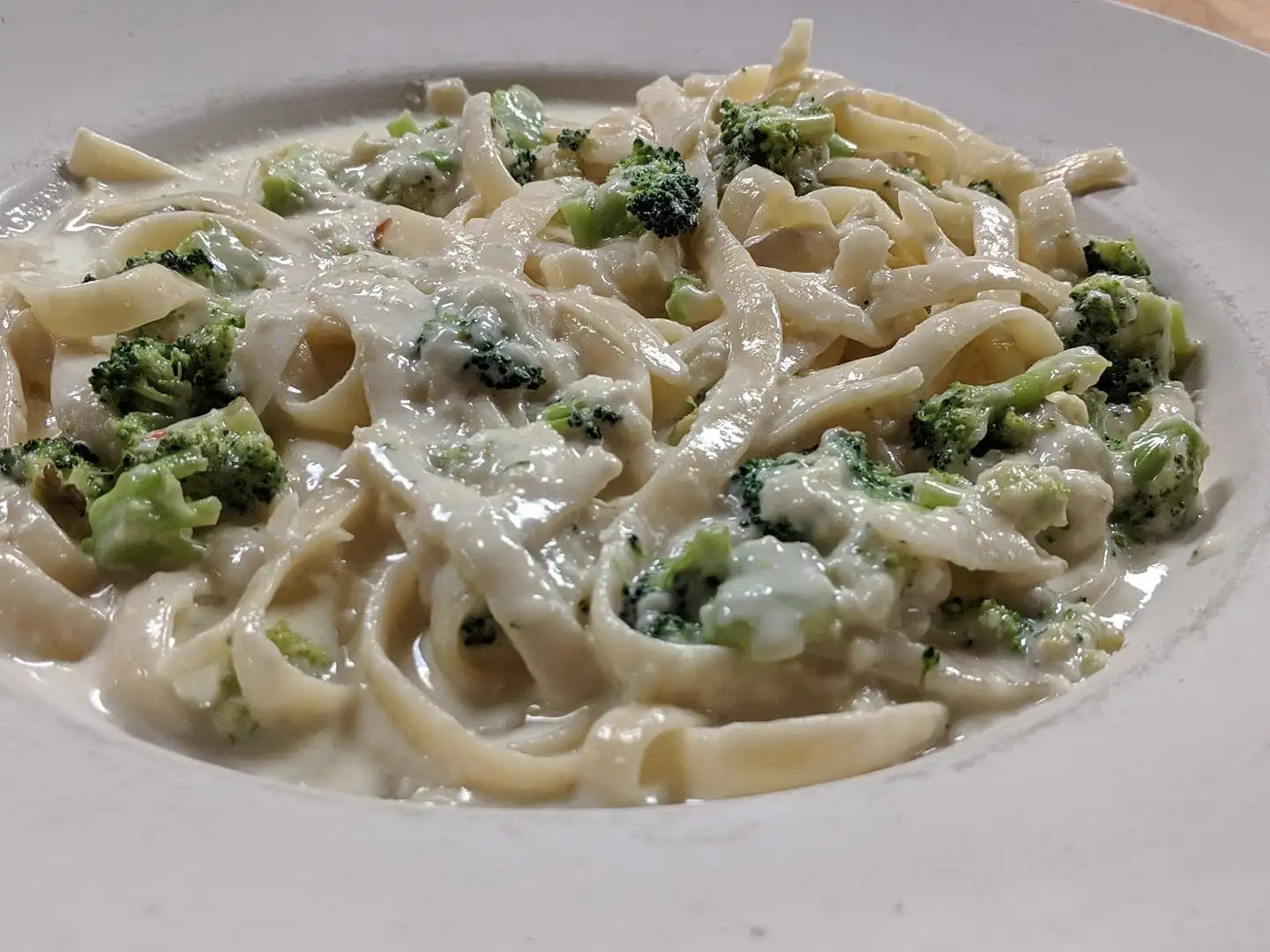 Pasta Broccoli Alfredo.