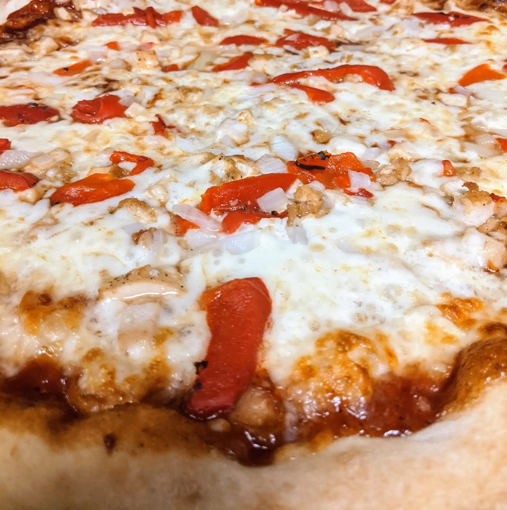 BBQ Chicken Pizza.