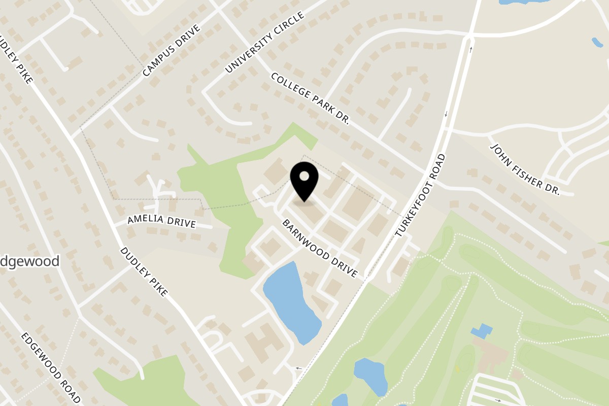 Map showing the location of Noce's Pizzeria on 116 Barnwood Dr in Edgewood